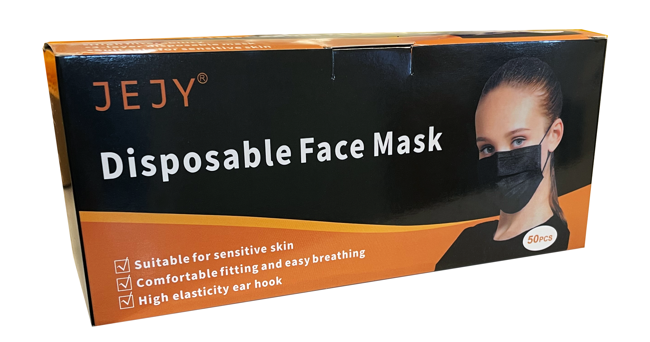 Disposable Face Mask (Black Color) (Retail)